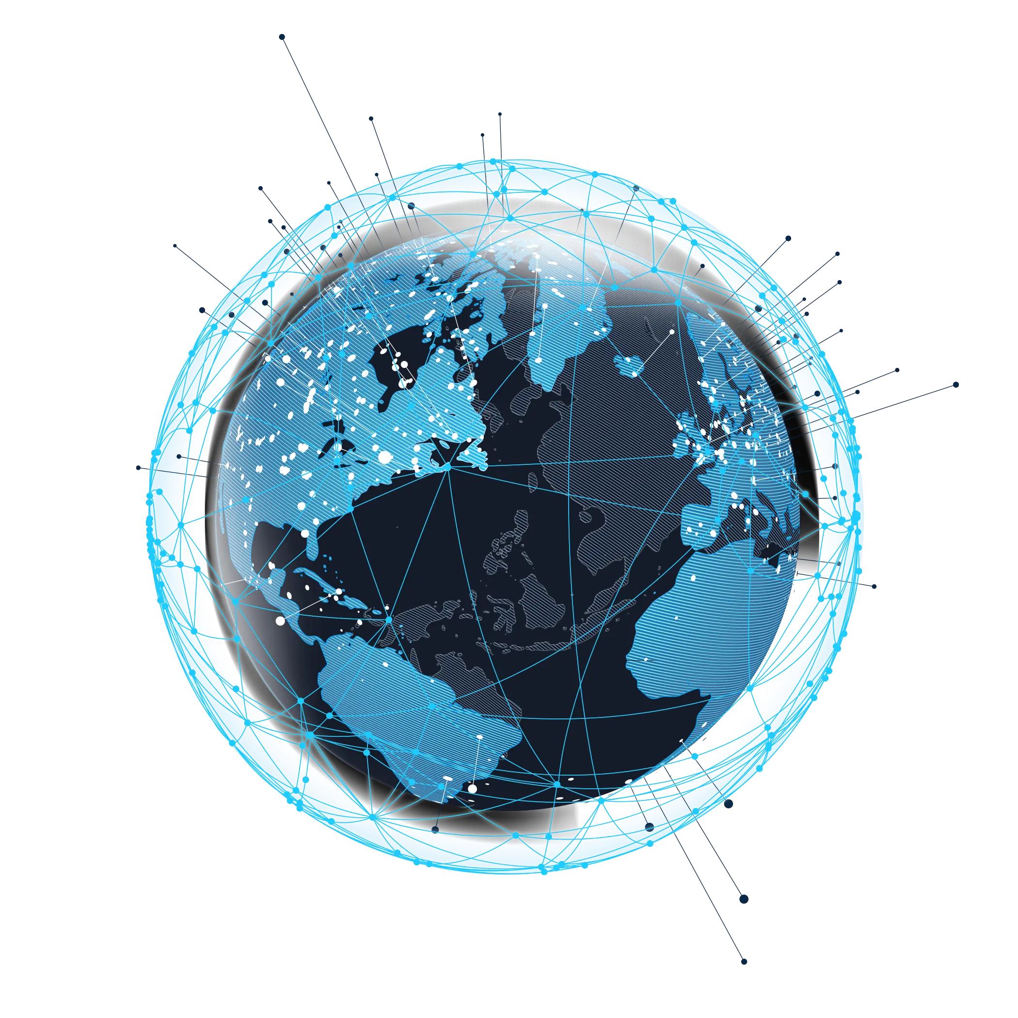 Globe illustration overlay
